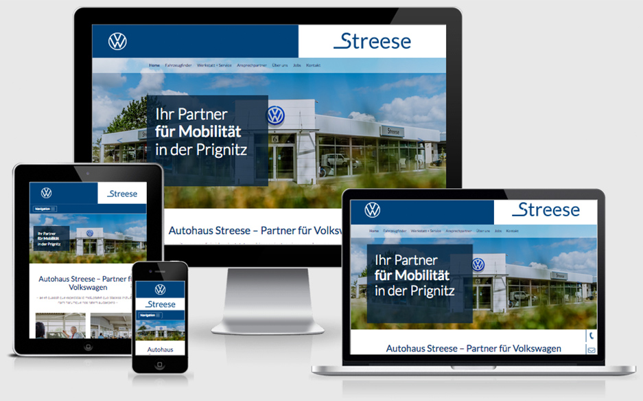 Website erstellt für Autohaus Streese